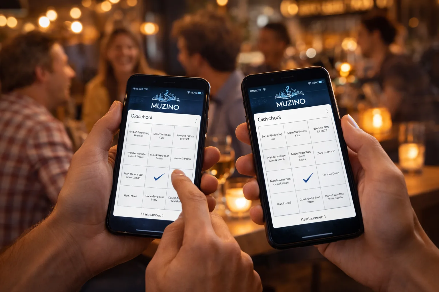 Spelers met unieke Muzino kaarten op mobiel